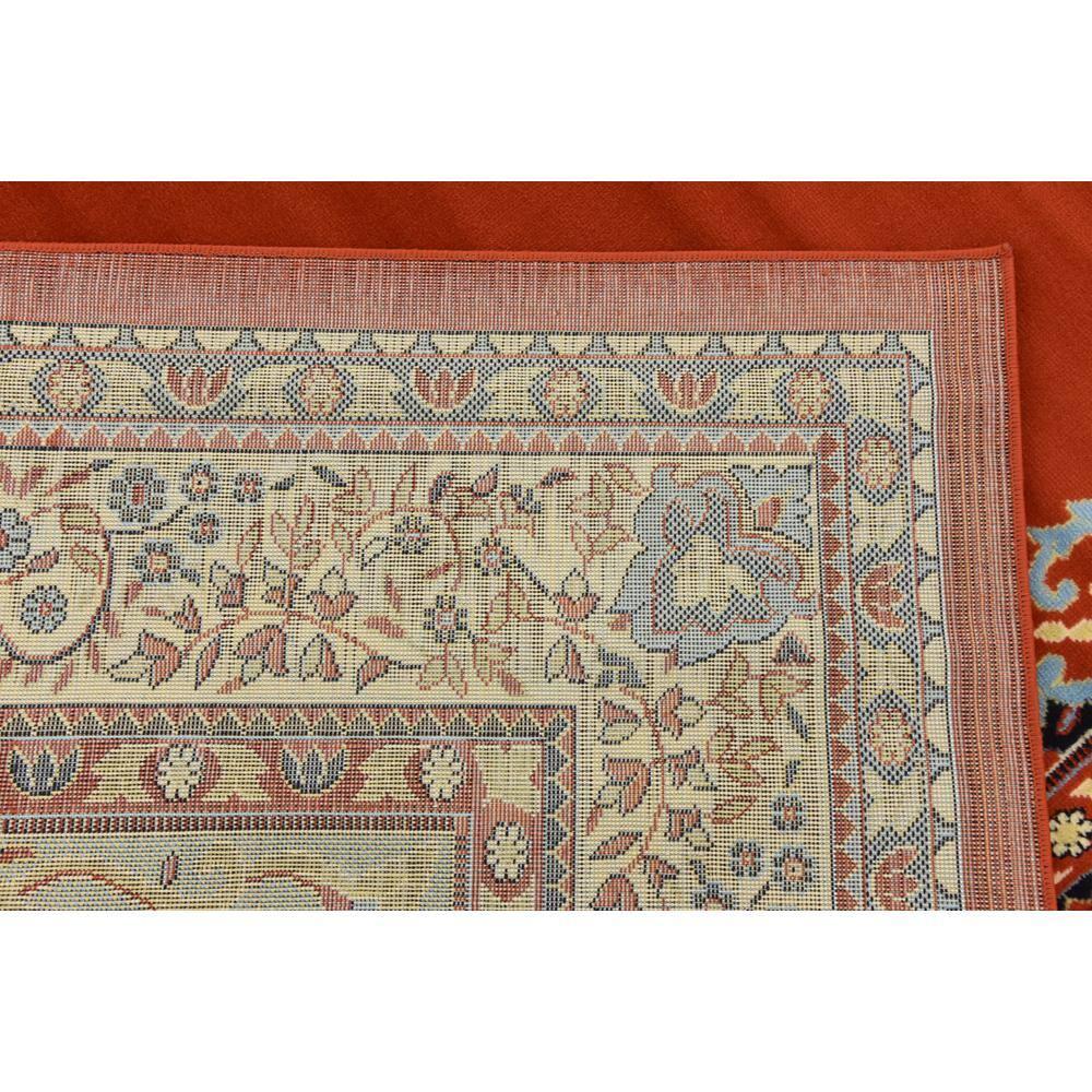Unique Loom Reza Collection Area Rug - Washington (10'  x 13' 1" Rectangle Terracotta/Cream)