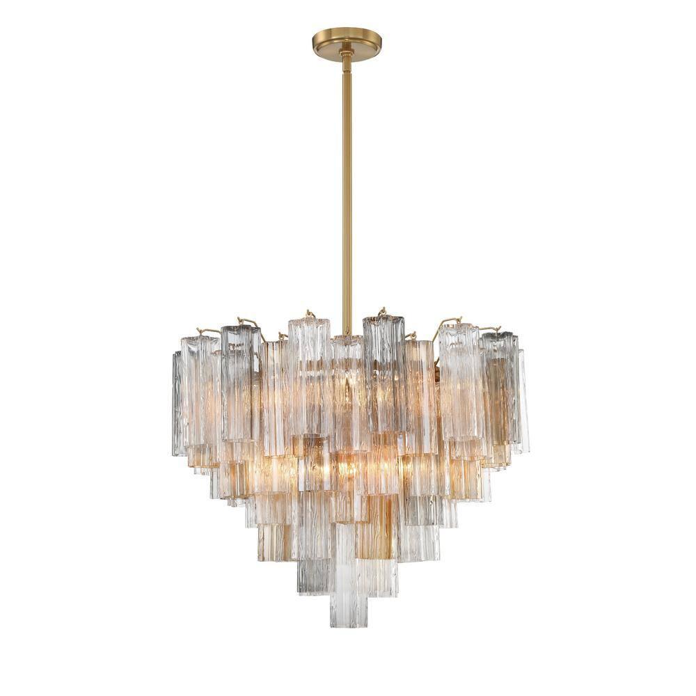Crystorama Lighting Addis 12 - Light Chandelier in  Aged Brass