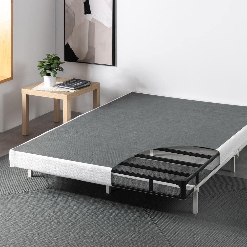 Twin 5" Metal Smart BoxSpring Mattress Base with Quick Assembly Gray - Zinus