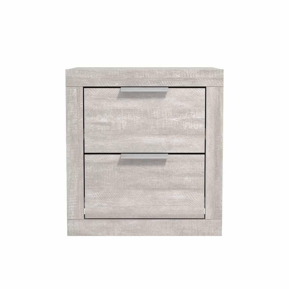 Galano Harlowin 2 Drawer Nightstand - Dusty Grey Oak