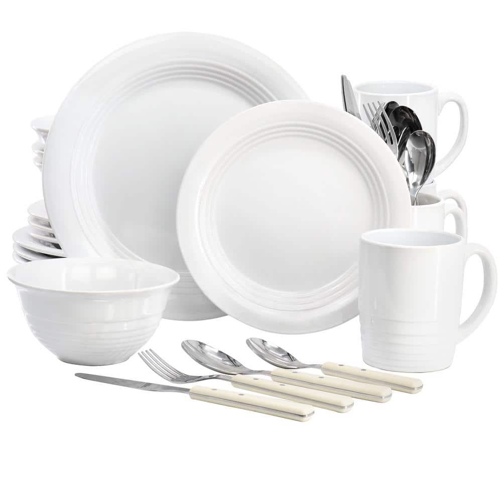 Martha Stewart Martha Stewart 32-Piece Combo Set Stoneware Dinnerware Set - Service for 4
