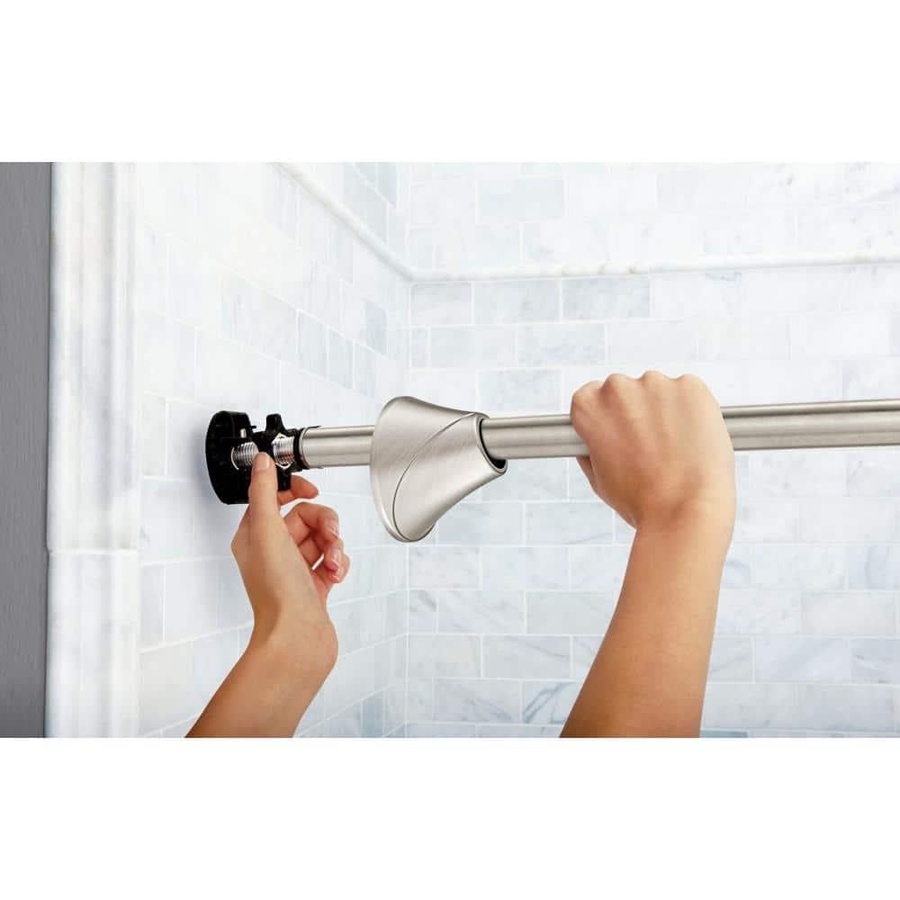 Moen 5-Foot Adjustable Tension Single Curved Shower Curtain Rod
