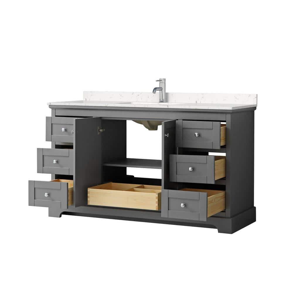 Wyndham Collection Avery 60'' Single Bathroom Vanity with Top