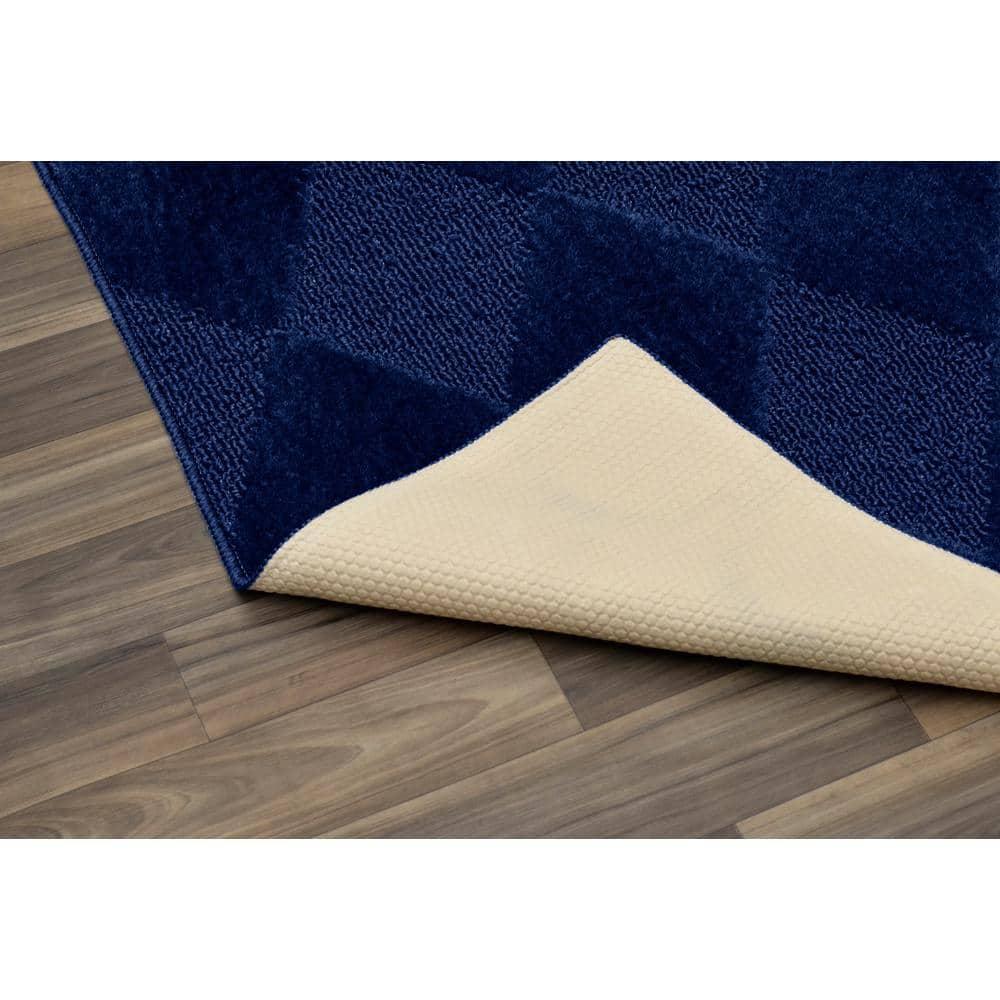 Garland Rug Diamond Polypropylene Navy Indoor Area Rug, 5' x 7'
