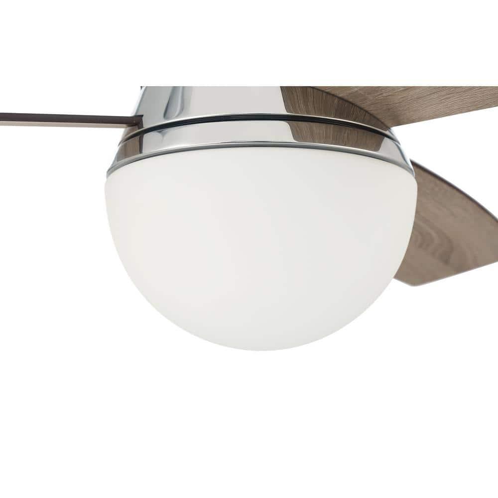 DBK52PLN3-Craftmade Lighting-Daybreak - 3 Blade Flush Mount Ceiling Fan with Light Kit In Contemporary Style-14.09 Inches Tall and 52 Inches