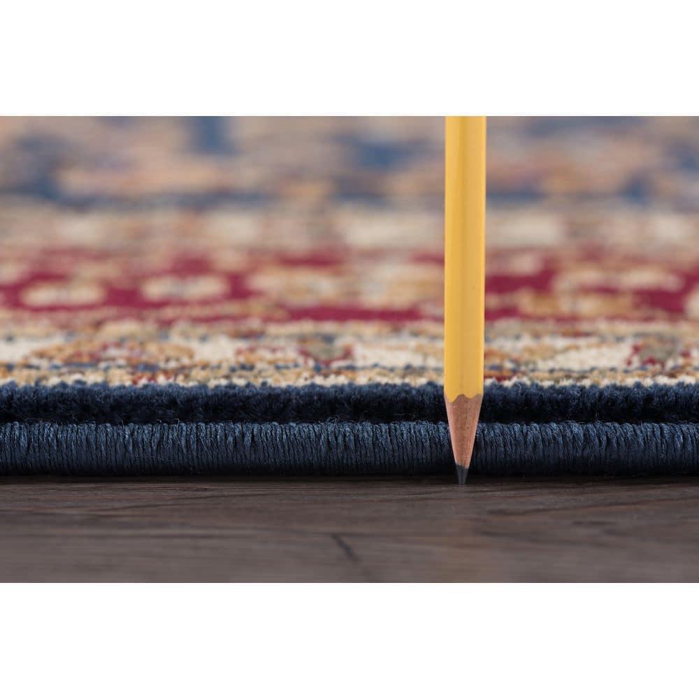 Tayse Sensation Area Rug 4787 NAVY Traditional Navy Blue Bordered Medallion 2' x 3' Rectangle