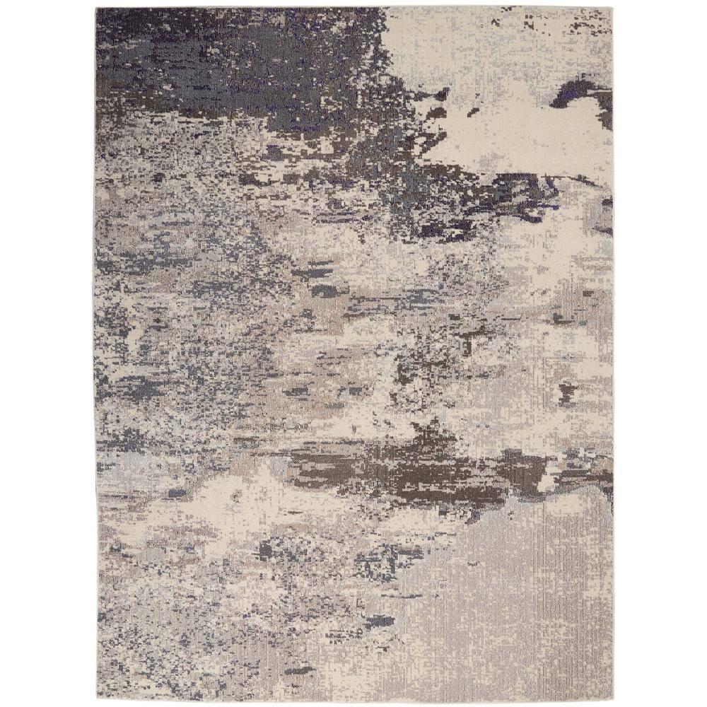 Nourison Celestial CES02 Indoor only Area Rug - Ivory/Grey 10' x 14'