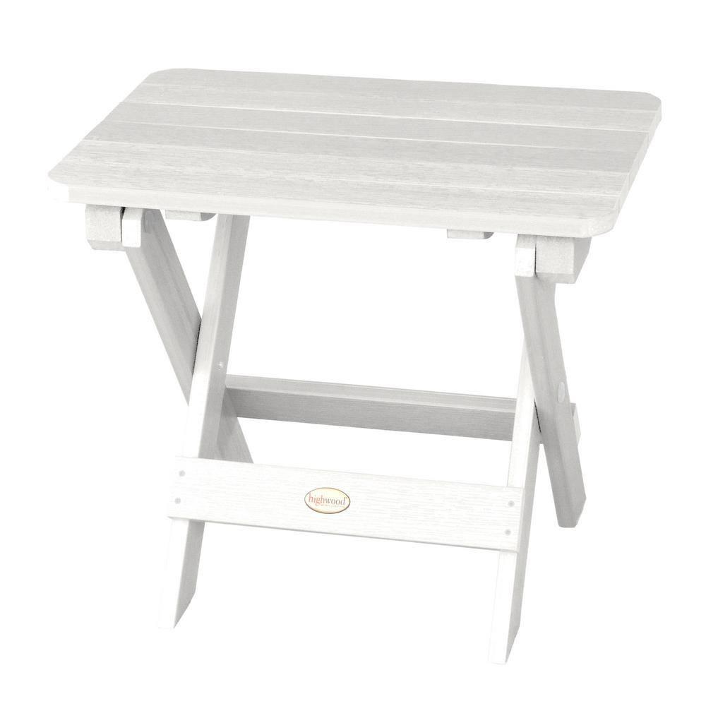 Highwood Folding Adirondack Side Table - 20" L x 13.8" W x 17.2" H, Outdoor, Eco-friendly, Synthetic Wood