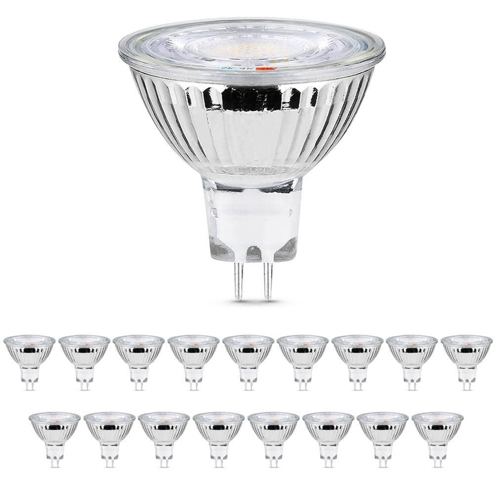 20W Equivalent MR16 GU5.3 Bi-Pin Dimmable 12V Track Light LED Flood Light Bulb 3000K/4000K/5000K Tunable White (18-Pack)