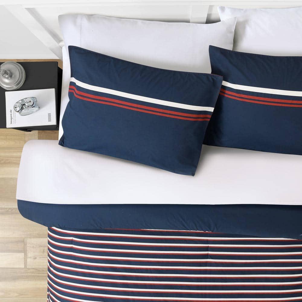 Nautica Mineola Cotton Navy Comforter Set