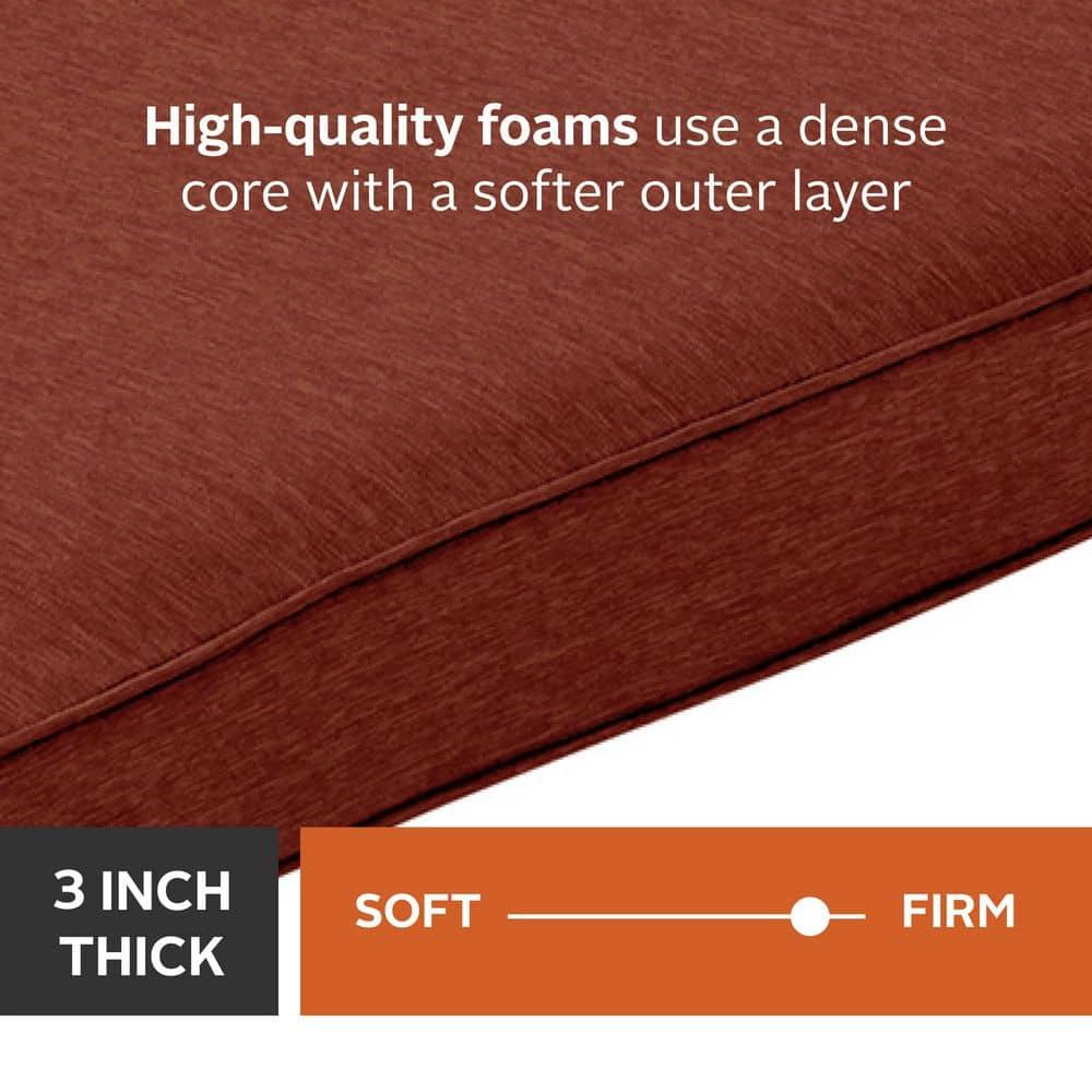 Classic Accessories Montlake FadeSafe Water-Repellent 48 x 18 x 3 Inch Outdoor Bench Cushion, Heather Henna
