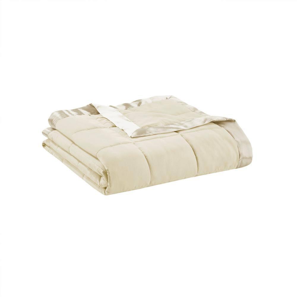 Madison Park Lightweight Down Alternative Blanket with Satin Trim
