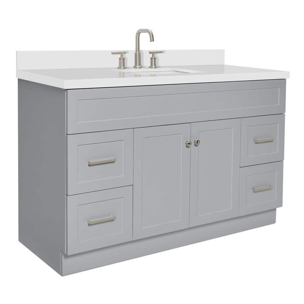 Ariel F055s-Wq-Vo Hamlet 55" Freestanding Single Basin Vanity Set - Grey