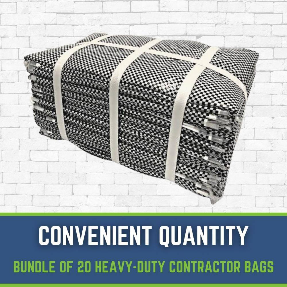 DURASACK® Woven Contractor Clean-Up Bags, Heavy Duty, 30" x 45", 40 Gallon, 20 Count