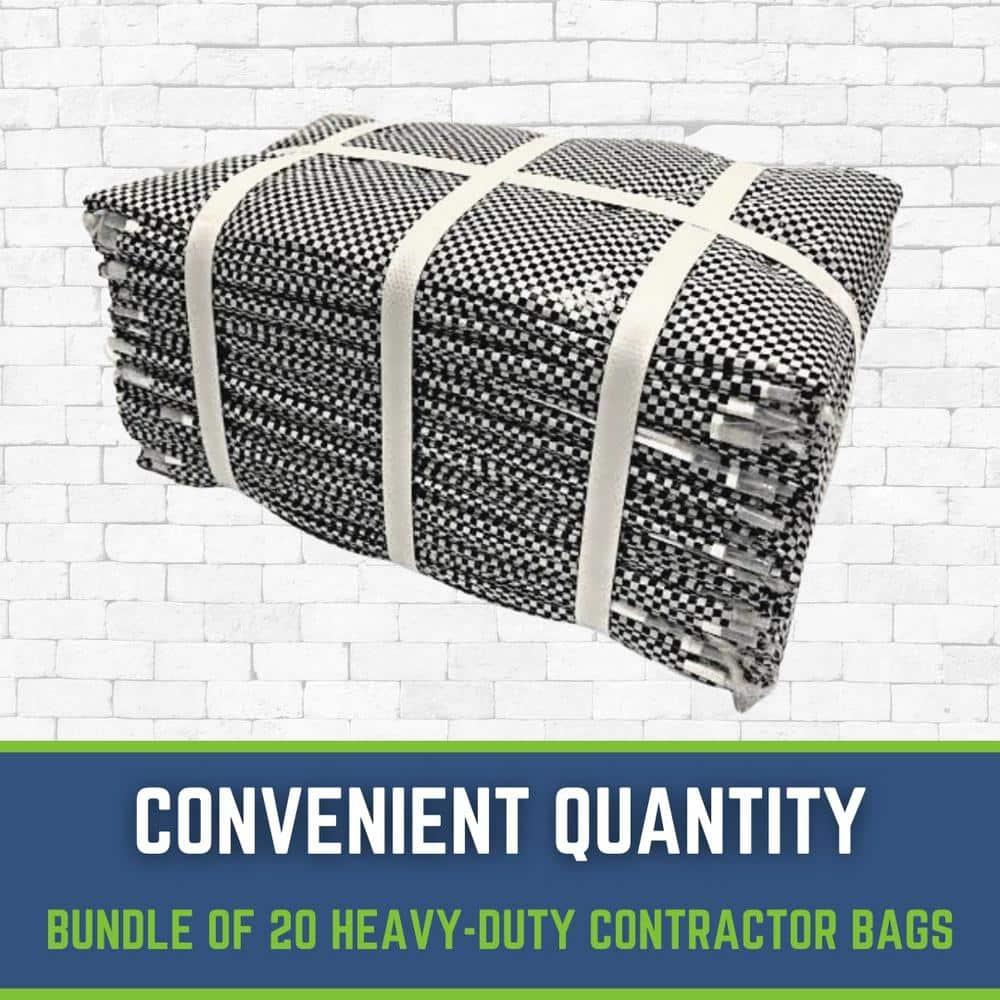 DURASACK® Woven Contractor Clean-Up Bags, Heavy Duty, 30" x 45", 40 Gallon, 20 Count