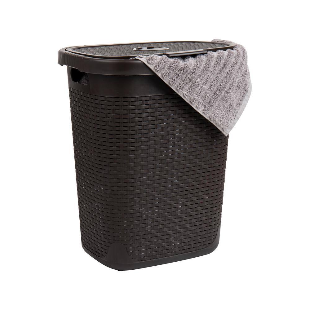Mind Reader Mind Reader 50L Slim Laundry Hamper, Clothes Basket, Lid, Plastic