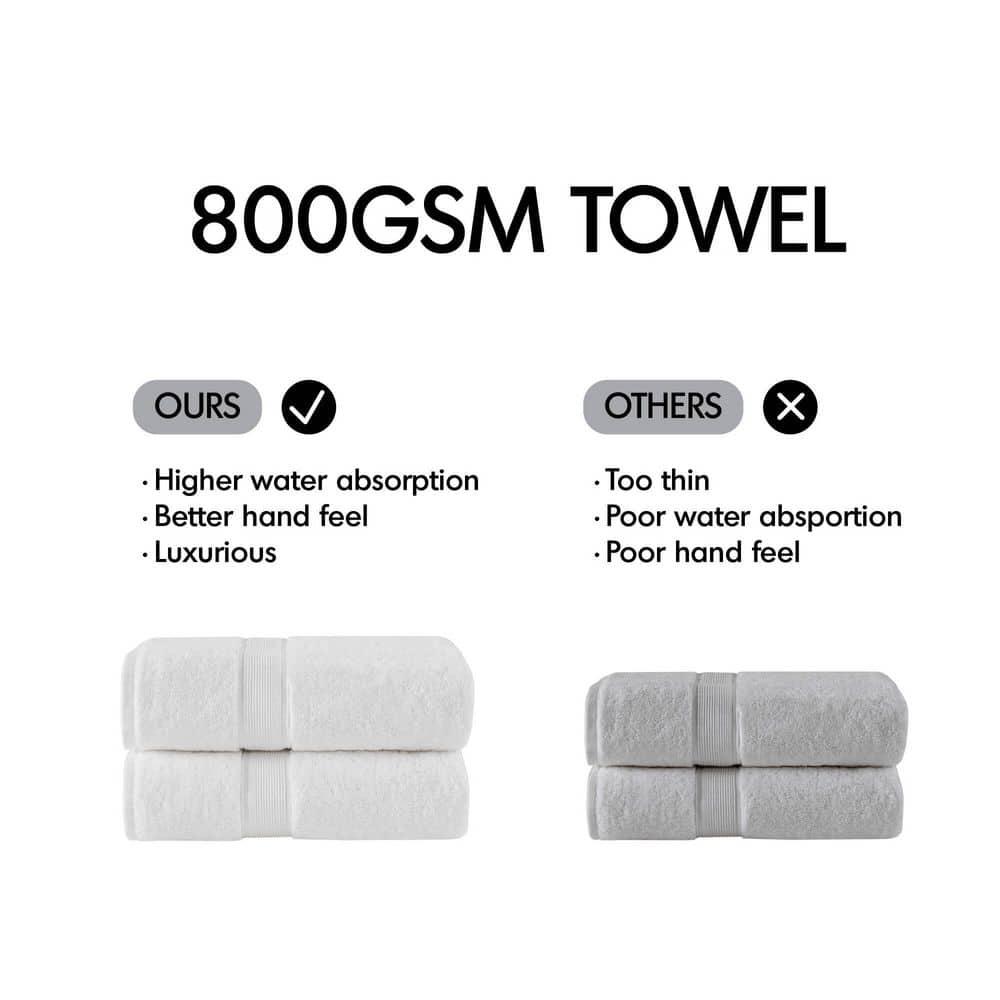 8pc Cotton Bath Towel Set Brown: Madison Park, Heavyweight Terry, OEKO-TEX Certified