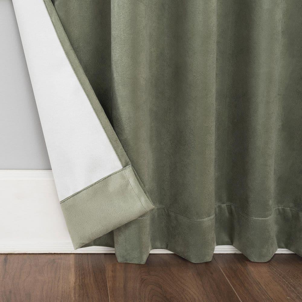 Sun Zero Velvet Noise Reducing Thermal Extreme 100% Blackout Back Tab Curtain Panel
