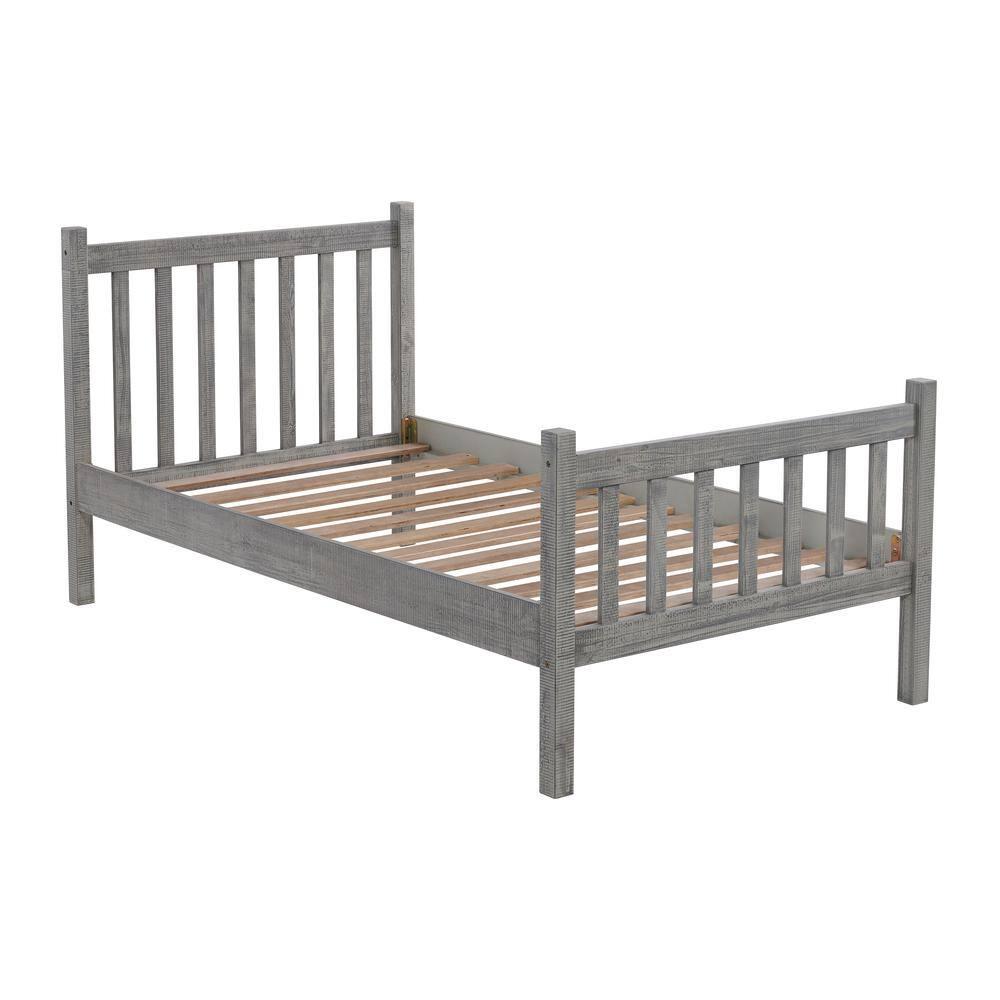 Alaterre Windsor Twin Wooden Weathered Beachhouse Farmhouse Industrial Bohemian Style Bed