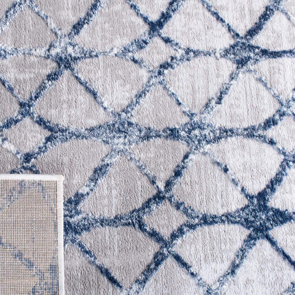 Amelia ALA792 Power Loomed Area Rug - Grey/Navy - 8'x10' - Safavieh.