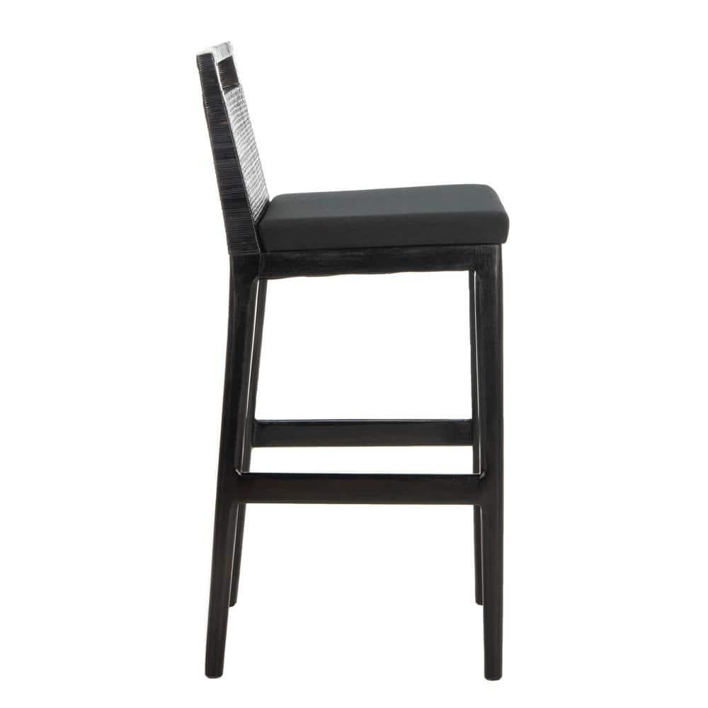 Darin Bar Stool - SEA4015 - Dark Brown/Black - Safavieh