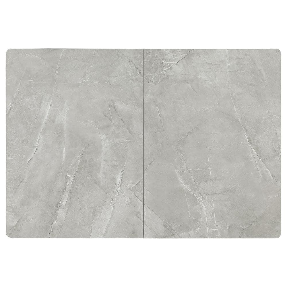 Coaster Mina Rectangular Contemporary Wood Dining Table in Gray