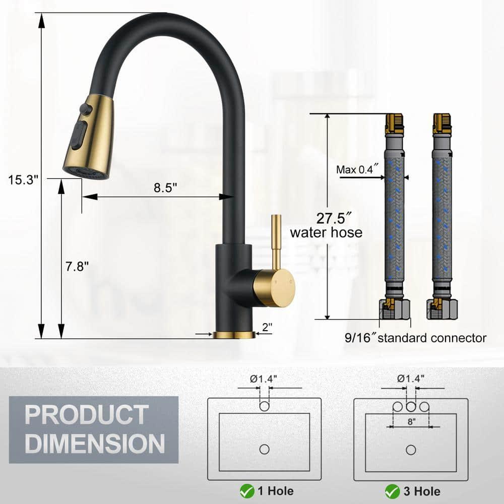 VIBRANTBATH Pull Out Kitchen Faucet