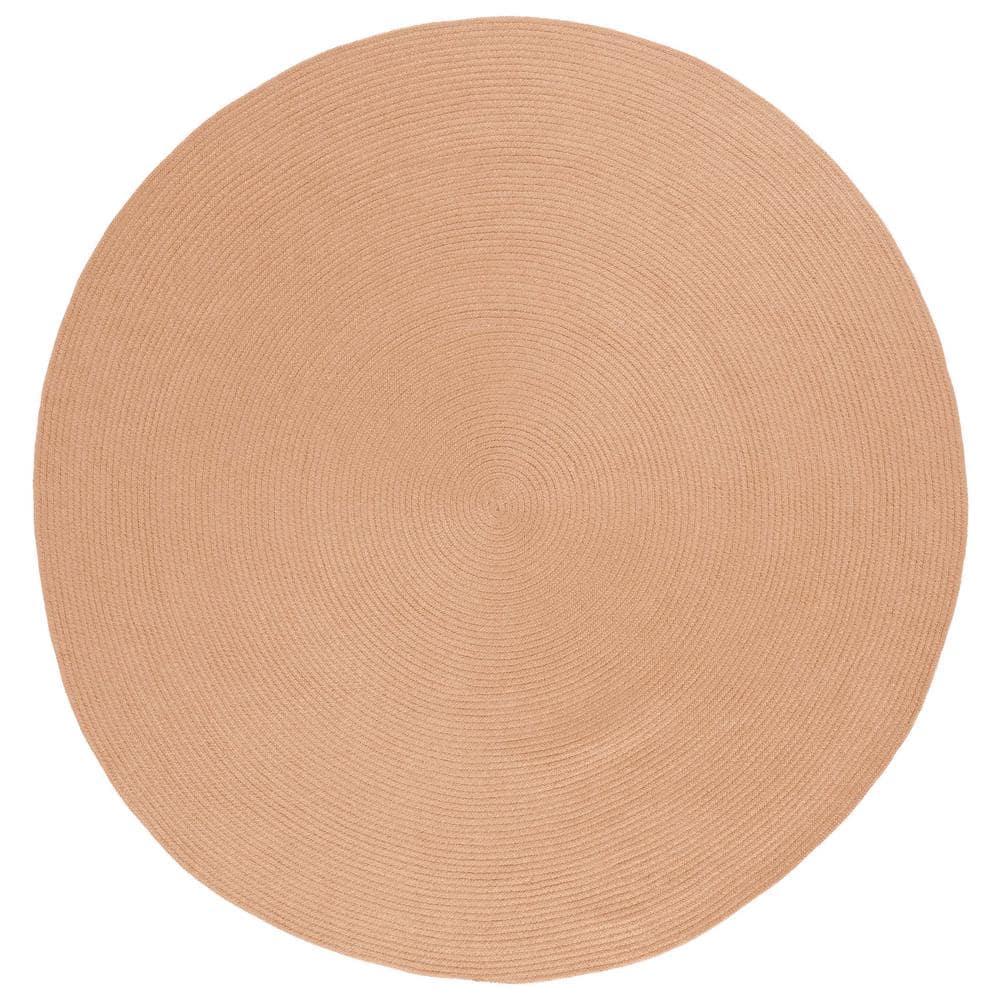 Braided BRD402 Hand Woven Area Rug - Tan - 7' round - Safavieh.