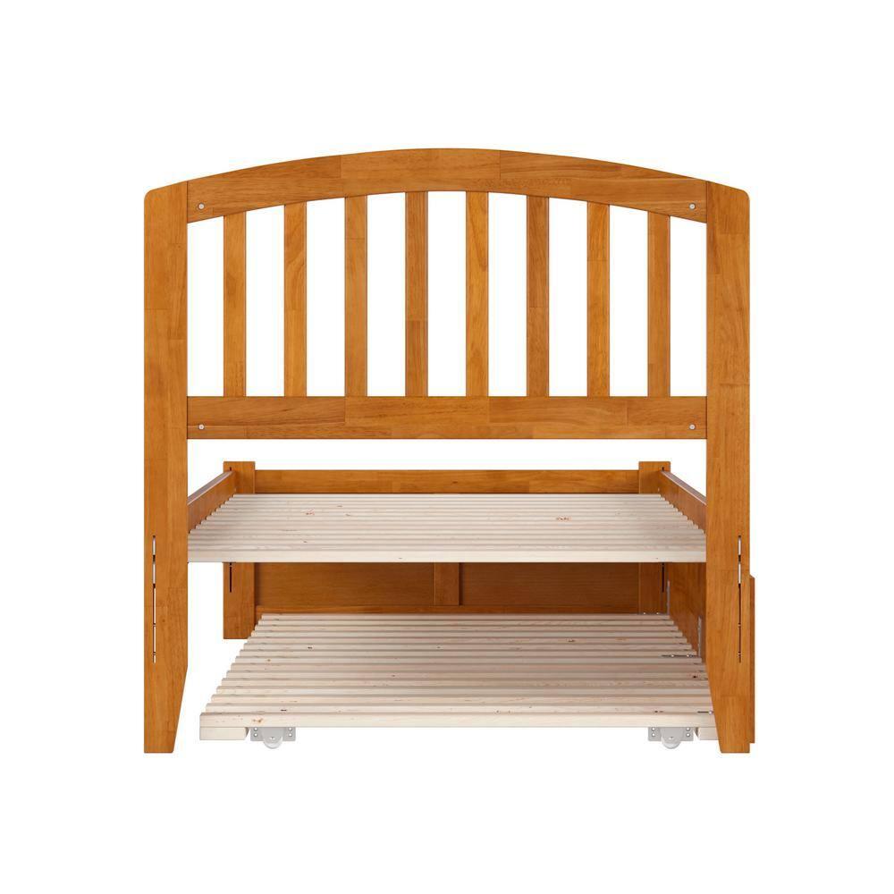 Richmond Solid Wood Platform Bed with Panel Footboard and Trundle