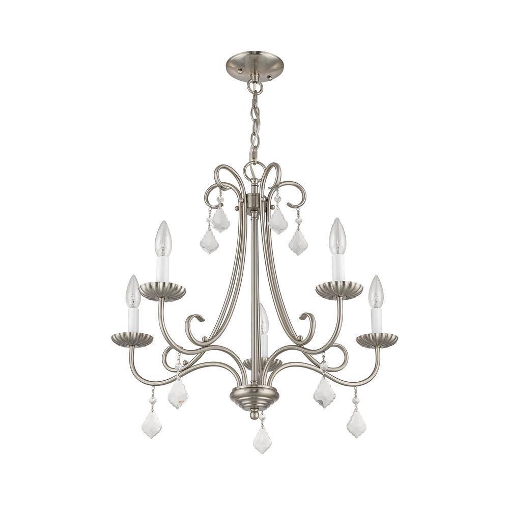 Livex Lighting Daphne 5 - Light Chandelier in  Brushed Nickel