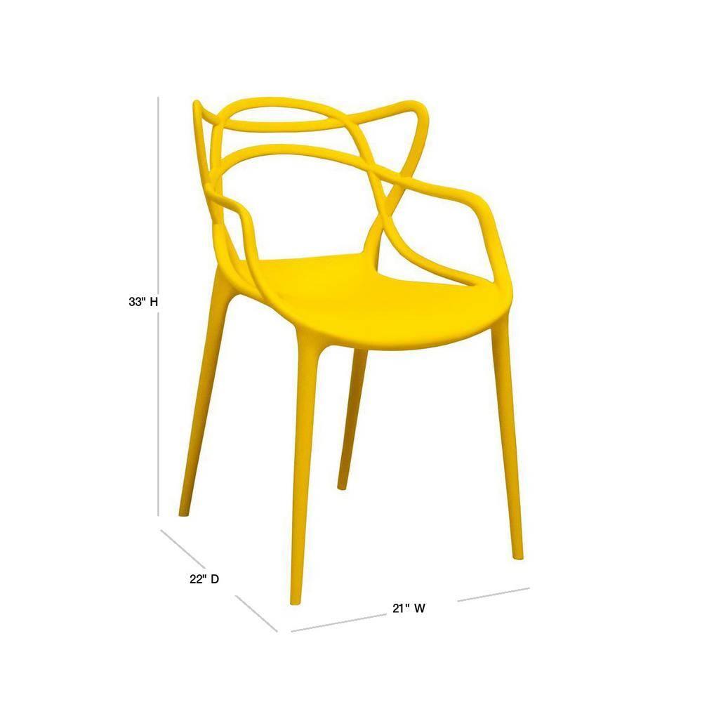 Mod Made MM-PC-006-Yellow Loop Chair - Yellow