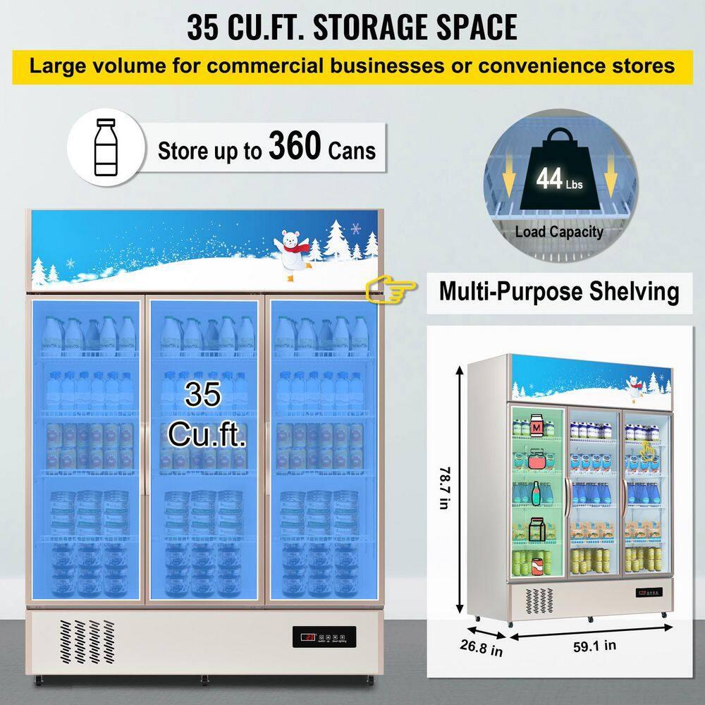 VEVOR VEVOR 35 Cubic Feet Refrigerated Display Case - 59''