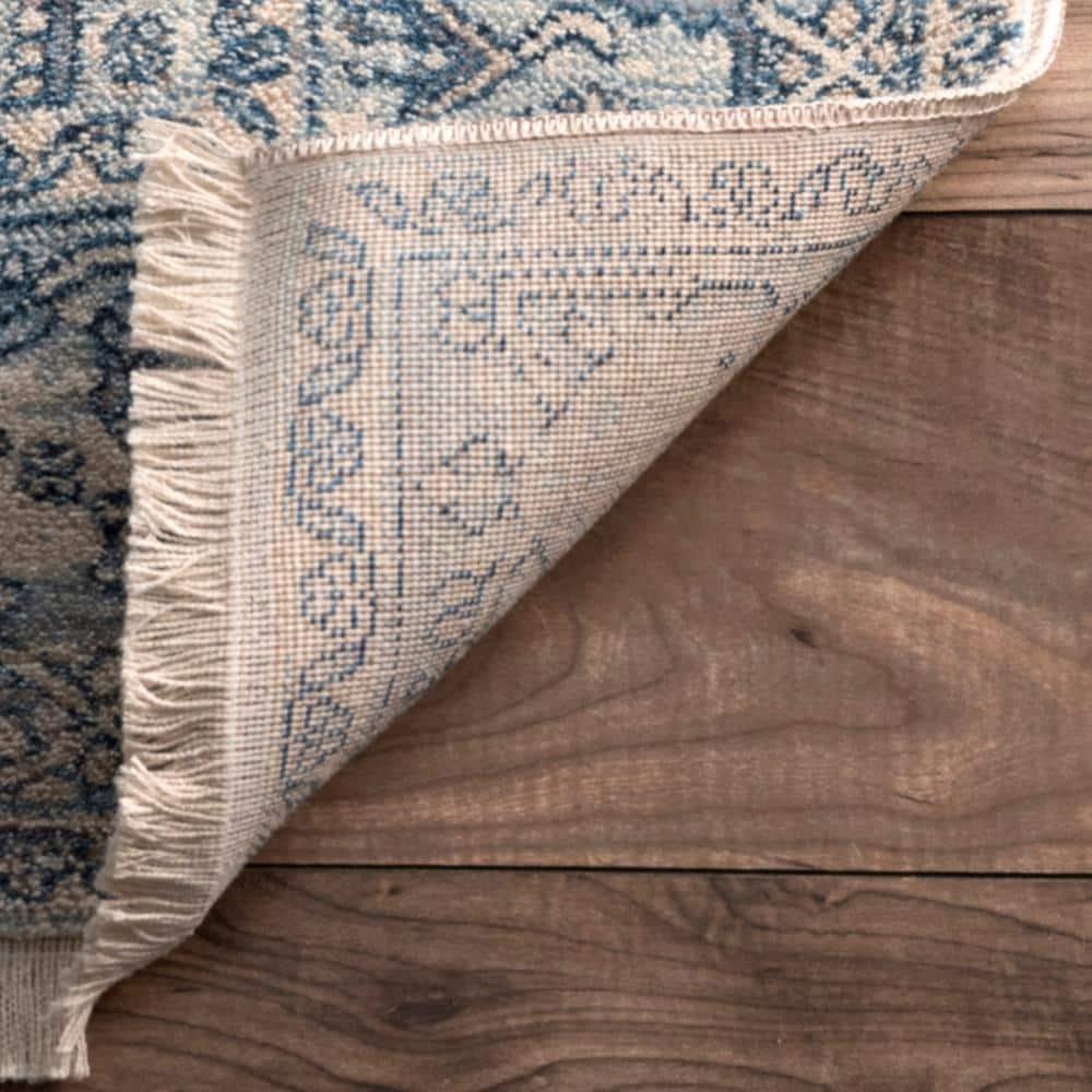 Nuloom Harriet Oriental/Persian 7x9 Indoor Area Rug for Living Room Bedroom Dining Room Kitchen, Light Blue/Multicolor