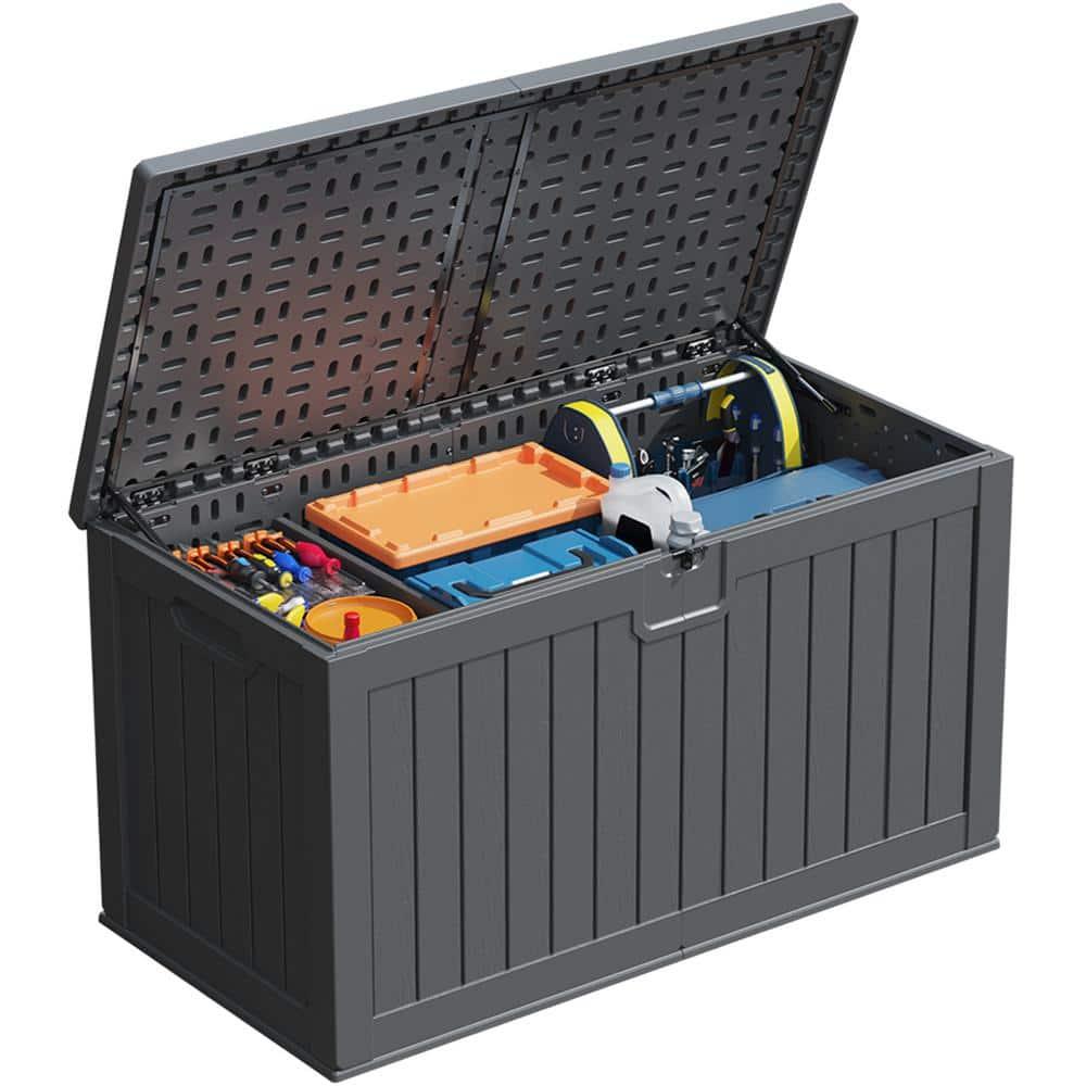 Patiowell 230 Gallons Water Resistant Resin Lockable Deck Box