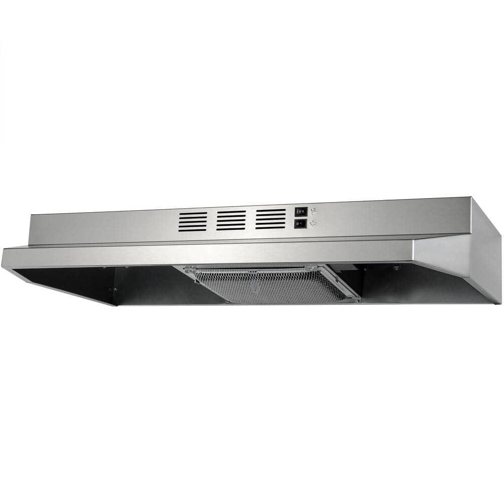 30-in Convertible Under Cabinet Range Hood 176CFM with Charcoal Filter in Stainless Steel