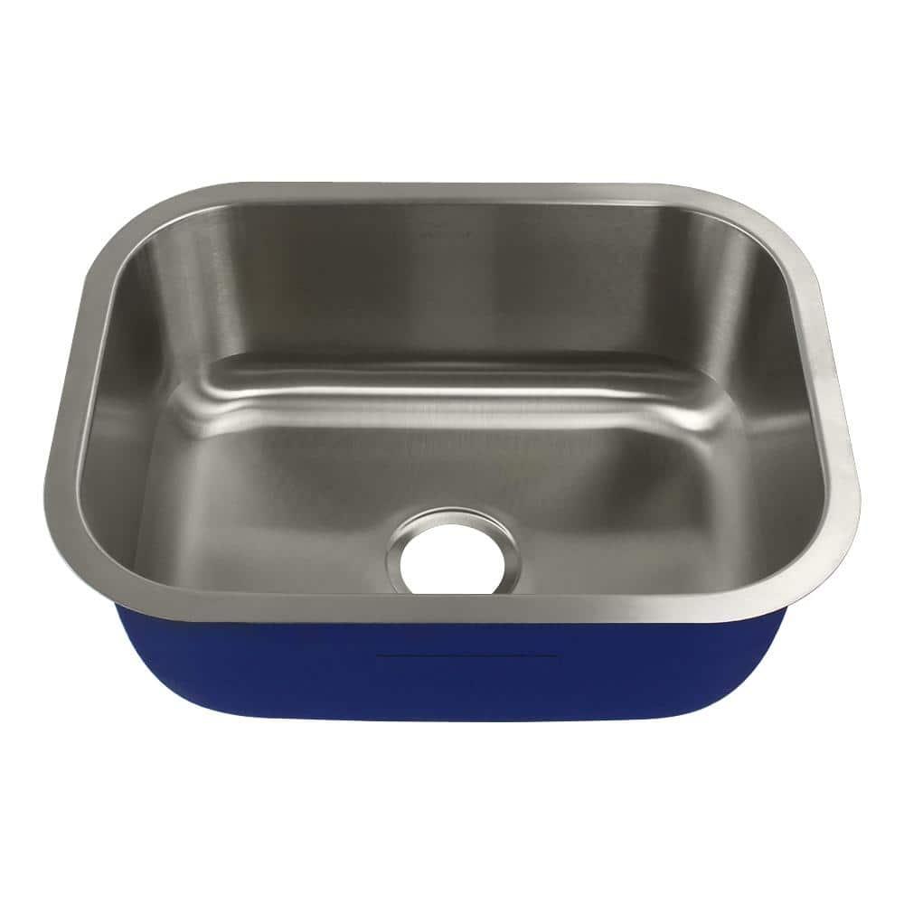 Transolid K-MUSB23189 Meridian 23.12'' L Undermount Single Bowl Stainless Steel Kitchen Sink