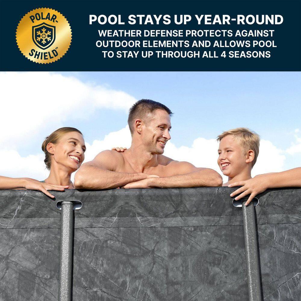Bestway APX 365 Rectangular Above Ground Pool Set, 31'4" x 16' x 52"