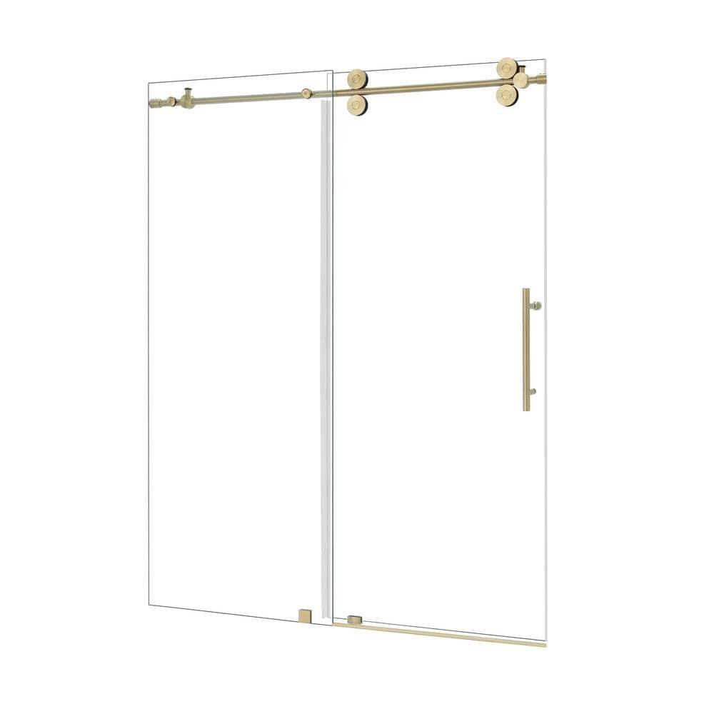 Altair SD80360-SS-BG 56" - 60" W x 78" H Single Sliding Frameless Shower Door