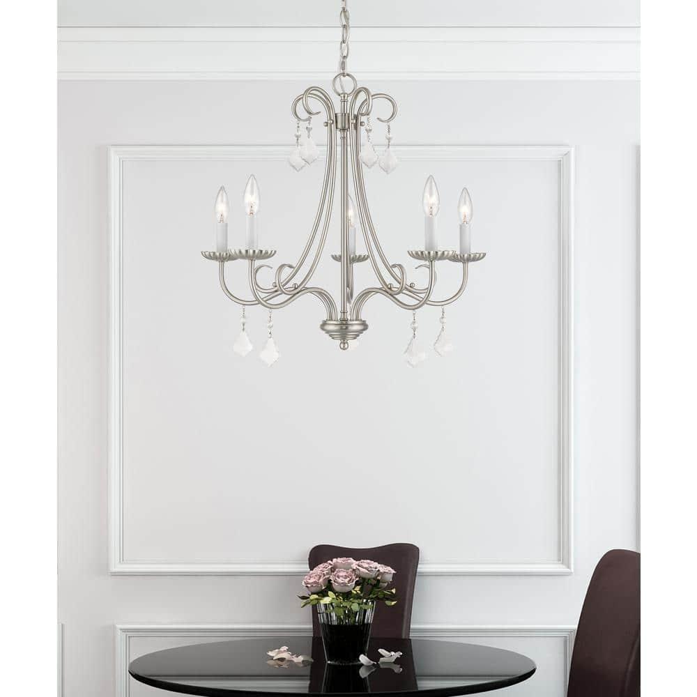 Livex Lighting Daphne 5 - Light Chandelier in  Brushed Nickel
