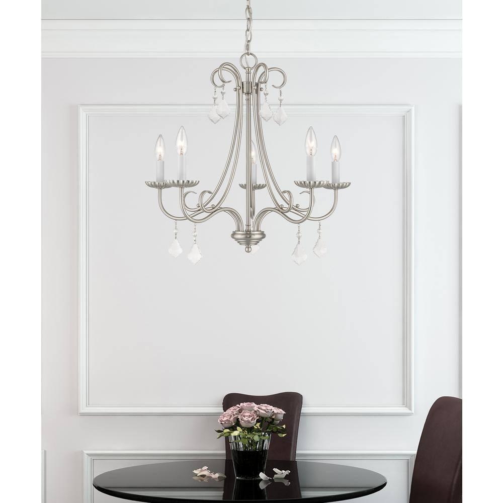 Livex Lighting Daphne 5 - Light Chandelier in  Brushed Nickel