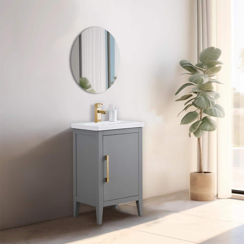 20'' Single Bathroom Vanity with Ceramic Top