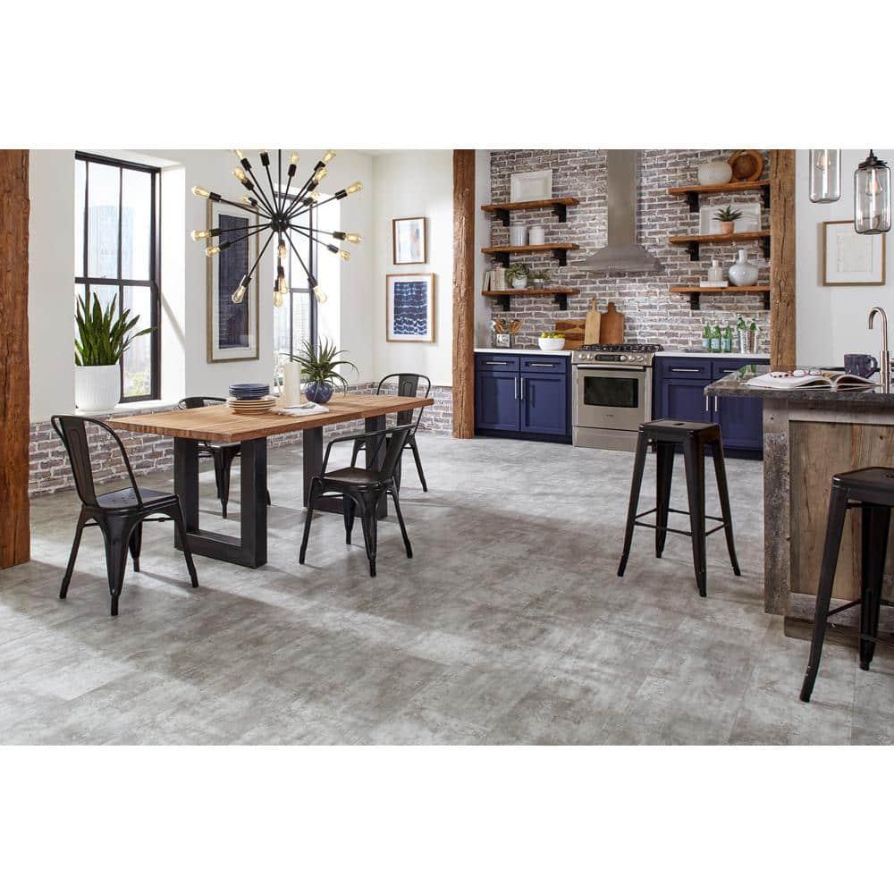 Islander Flooring Roman Colosseum 0.24 In. Thick X 12 In. Width X 24 In. Length Waterproof Rigid Core Painted Bevel Vinyl Tile Flooring (18 Sq. Ft. Per Case - 9 Pieces Per Case)