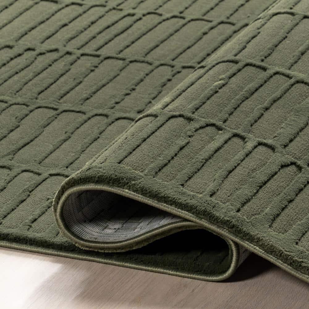 Nuloom Kailani Geometric Machine Washable Indoor Area Rug, 9' x 12', Green