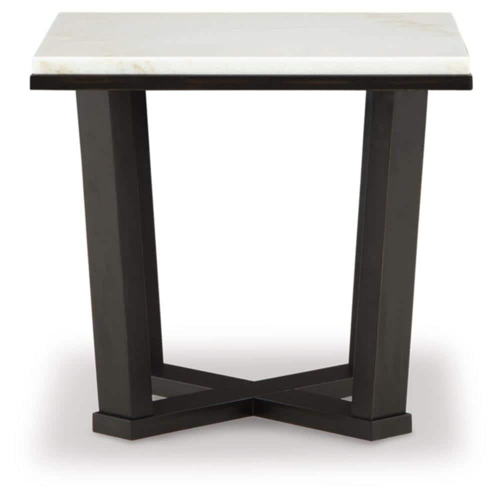 Signature Design by Ashley Fostead Contemporary Square End Table with Marble Top