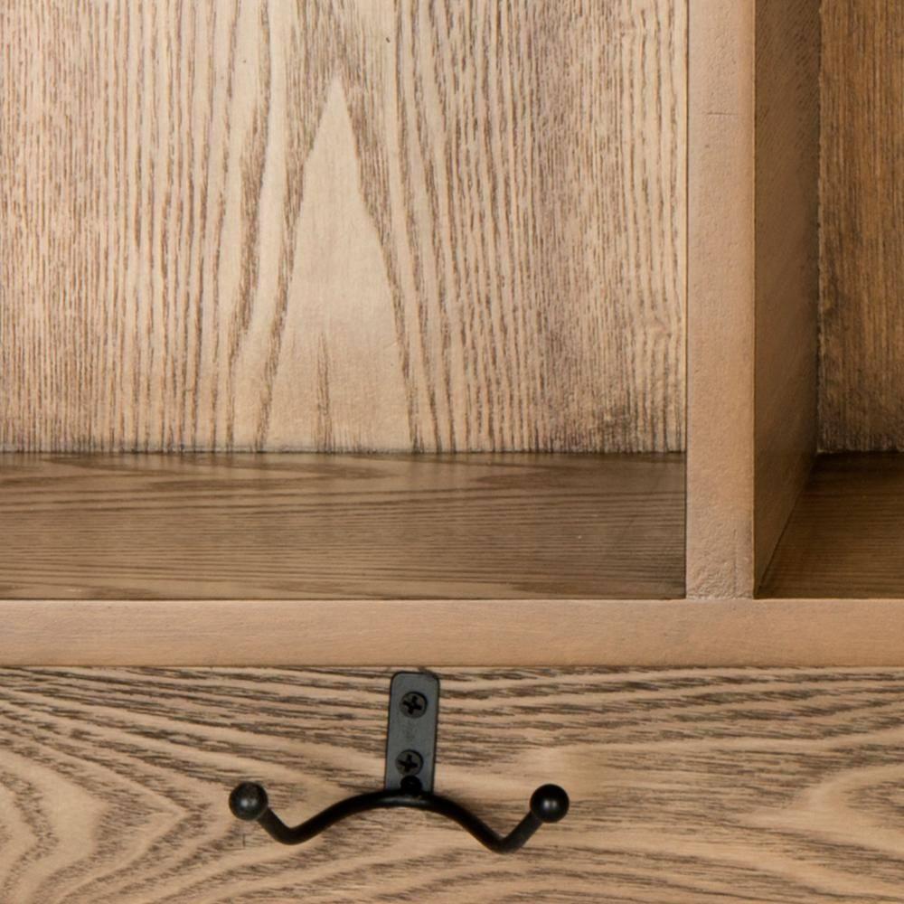 Alice Wall Shelf With Storage Compartments - Oak - Safavieh