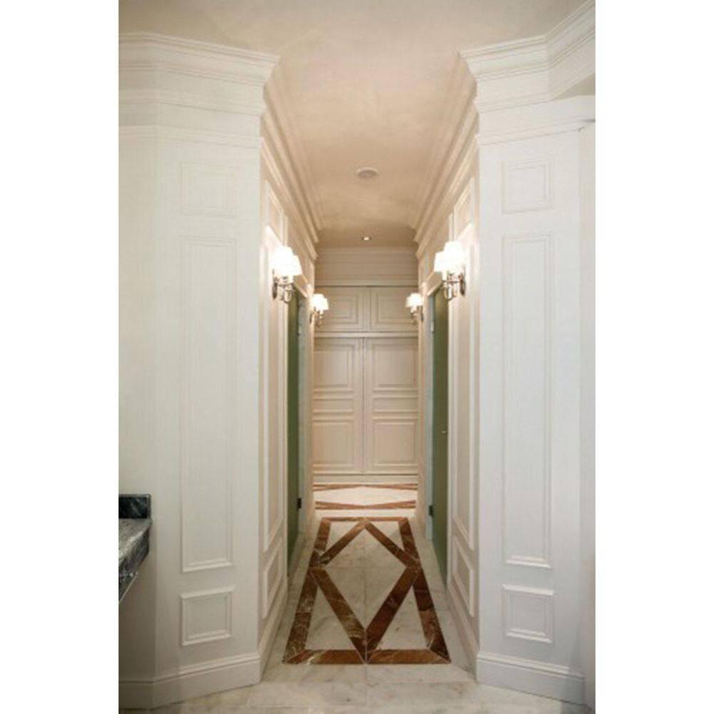 1-5/8 in x 2 in x 78-3/4 in Primed White Plain Polyurethane Crown Moulding (Set of 2)