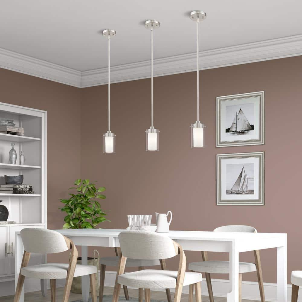 1540-91-Livex Lighting-Manhattan - 1 Light Mini Pendant in Contemporary Style - 5 Inches wide by 8 Inches high     -Traditional Installation