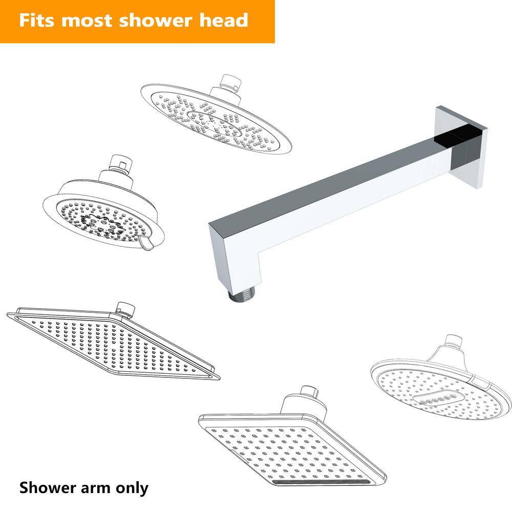 9"Metal Square Shower Arm,Brushed Nickel