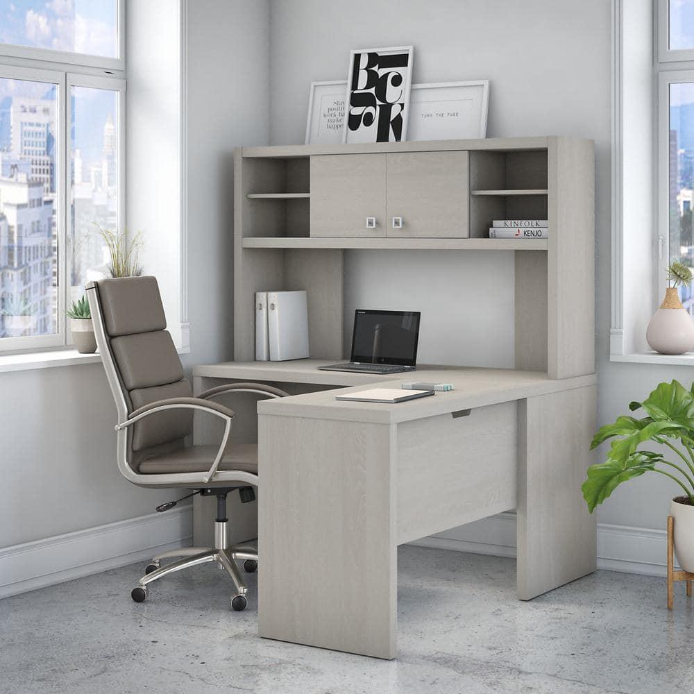 Echo 2-Piece L-Shape Computer Desk Office Set with Hutch