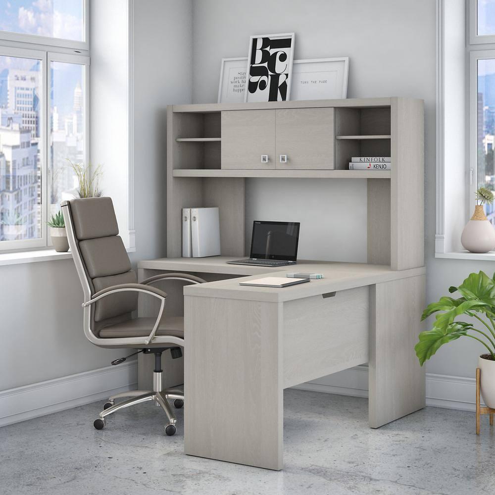 Echo 2-Piece L-Shape Computer Desk Office Set with Hutch